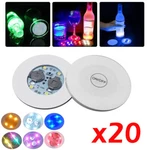 Pack Of 20 Drink Coaster Led For Bottle Cup Glass Bar Party Lights. Fixed Price $15.65.