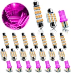 Ntnev 24PCS Led Interior Replacement Bulbs, Car Lights, Dome Pink. Fixed Price $13.29.