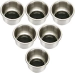 Set Of 6 Boat Marine Stainless Steel Cup Drink Holders With Flange For Camper. Fixed Price $34.99.