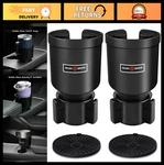 Adjustable Car Cup Holder Expander Adapter For Large Bottles & Mugs, 2 Pack. Fixed Price $79.99.