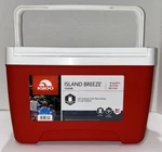 Island Breeze Cooler Diablo Red 9 Quart 8 Liters 13 Cans Reverse Cup Holder Lid. Fixed Price $17.00.