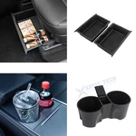 For Tesla Model Y 2021-2025 Set Front Seat Hidden Drawer Storage Box Cup Holder. Fixed Price $56.99.