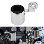Universal Motorcycle Cup Holder Handlebar Drink Bottle Chrome Fits Harley. Fixed Price $22.99.