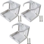Royhoo 3PCS Folding Drink Holder With Screws/adjustable Cup White. Fixed Price $24.45.