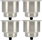 4PCS Stainless Steel Recessed Drink Cup Holder With Drain Boat Marine Rv Camper. Fixed Price $25.50.