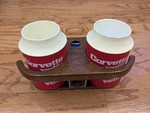 Vintage 1978 Chevrolet Corvette Cup Keeper Wood Drink Holder Set 1968-1982. Fixed Price $100.00.