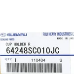 Subaru Oem 64248SC010JC Rear Armrest Cup Holder Black Forester. Fixed Price $72.00.