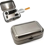 Portable Stainless Steel Pocket Ashtray With Windproof Lid Mini Travel Black. Fixed Price $12.38.