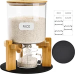 Airtight Glass Rice Dispenser 10L With Labels & Slider Mat - Ideal Grain Holder. Fixed Price $149.99.