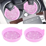 Amooca Car Cup Coaster Universal Non-slip Holders Bling Crystal Rhinestone... Fixed Price $10.99.