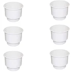 6 Pcs White Boat Plastic Cup Drink Can Holder Marine Rv Pontoon Universal. Fixed Price $23.98.