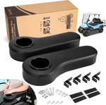 10L0L Golf Cart Rear Seat Kit Arm Rest Set With Cup Holder For Classic, Black. Fixed Price $56.11.