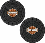 Harley-davidson Orange Bar & Shield Drink Holder Coasters, Set Of CG625. Fixed Price $19.99.