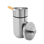 Car Ashtray Lid Stainless Steel Smokeless Smell Windproof Silver Large. Fixed Price $24.09.