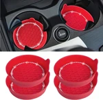 Amooca Car Cup Coaster Universal Non-slip Holders Bling 4 Pack, Red. Fixed Price $13.09.