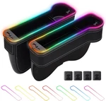Organizador Asiento Auto Con Luz Led Rgb Portavasos Usb Relleno Pack Coche X2S. Fixed Price $65.26.