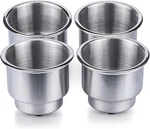 4 Pack Of Silver Stainless Steel Cup Drink Holder W/ Drain Marine Boat Rv Camper. Fixed Price $25.50.