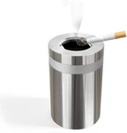 Windproof Stainless Steel Car Ashtray No Smell - Cup Holder Fit With Rotating Li. Fixed Price $68.99.