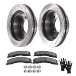 Front Brake Rotors And Pads Kit For Chevrolet Silverado 2500 3500 Hd 2011-2019. Fixed Price $178.63.