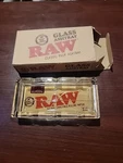 Raw Rolling Papers Glass Ashtray Classic Pack Design. Fixed Price $44.60.