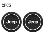 2PCS Rubber Car Accessories Water Cup Holder Pad Mat Coaster Black For Jeep. Fixed Price $9.99.