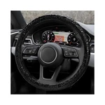 Nytkl Leather Car Steering Wheel Cover, 15" Crocodile Pattern Anti Slip Black. Fixed Price $29.91.