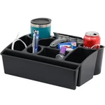 Vehicle Seat Organizer Storage Caddy W/ Cup Holders & Carry Handle Black. Fixed Price $21.99.