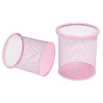 Uxcell 2PCS Mesh Pencil Holder, Metal Cup Desk Organizer Makeup Pink. Fixed Price $23.32.