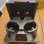 Rear Center Console Flip Down Cup Holder Storage Compartment Gray (ford). Fixed Price $25.00.