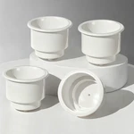 Boat Cup Inserts - 4 Pcs Plastic Drink Holders For Marine, Rv, Car, Deck. Fixed Price $15.84.