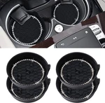 Car Cup Coaster Universal Non-slip Holders Bling Crystal Rhinestone Inte. Fixed Price $18.42.