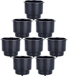 8 Pcs Recessed Plastic Cup Holder With Drain Boat Table Car Drink Black. Fixed Price $22.99.