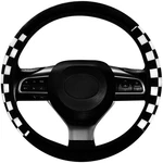 Autoxbert Fluffy Car Steering Wheel Covers Universal 38CM, Black&white. Fixed Price $15.84.