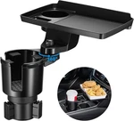 Cup Holder Tray For Car, 2 In 1 Detachable Food Table With Solid Bas.... Fixed Price $31.77.