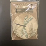 Carson Coaster Absorbent Stone Cup Holder, Sealed, Standard Fit, Dragonfly. Fixed Price $10.00.