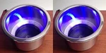 # 2 Pcs Marine Boat Rv Truck Ss 304 Led Blue Cup Drink Holder 1/4" Drain Tube. Fixed Price $23.95.