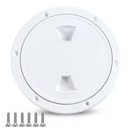 Hoffen Boat Hatch, 4" 6" 8" Round Non Slip Inspection Inch, White. Fixed Price $29.25.