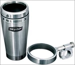 Kuryakyn Universal 1" Handlebar Mounted Drink Holder With Stainless Steel Mug. Fixed Price $119.99.