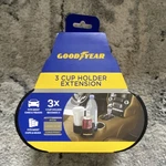 Goodyear Cup Holder Extension, 1 Becomes 3, Fits Most Cars Trucks. Fixed Price $15.00.