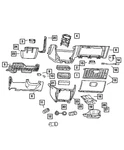 Genuine Mopar Instrument Panel Cup-holder RR44BD1AE. Fixed Price $105.64.