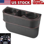 Leather Double Dual Car Seat Cup Holder Van Storage Drink Bottles Coffee Stand. Fixed Price $27.66.