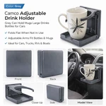 Camco Adjustable Holder Gray Fits Mugs, Bottles & Large Drinks For Cars. Fixed Price $5.54.