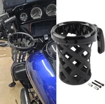 Motorcycle Handlebar Cup Holder Drink W/ Mesh Basket Mount For Harley Road Glide. Fixed Price $34.08.
