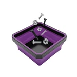 Nytkl Collapsible Magnetic Parts Tray, 4.5" Square Silicone Tool Purple. Fixed Price $8.46.