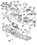 Genuine Mopar Floor Console Insert 5170289AA. Fixed Price $7.53.