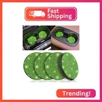 Tobequeen Green Car Cup Coasters, 4 Pack Crystal Rhinestone Diamond Bling. Fixed Price $11.27.