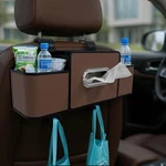 Multifunctional Car Seat Back Storage Box Headrest Rear Organizer & 2 Cup Holder. Fixed Price $43.86.