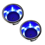 Marine City 304 Stainless Steel 8 Blue Led Lights Cup Holder With Drain For Boat. Fixed Price $33.90.