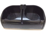 Carbon Twin Drink Cup Holder With Multiple Item Tray Storage DH-922C. Fixed Price $10.00.