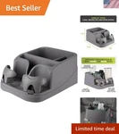 Go Gear Charcoal Console - Versatile Car Organizer With Adjustable Drink Holders. Fixed Price $53.00.